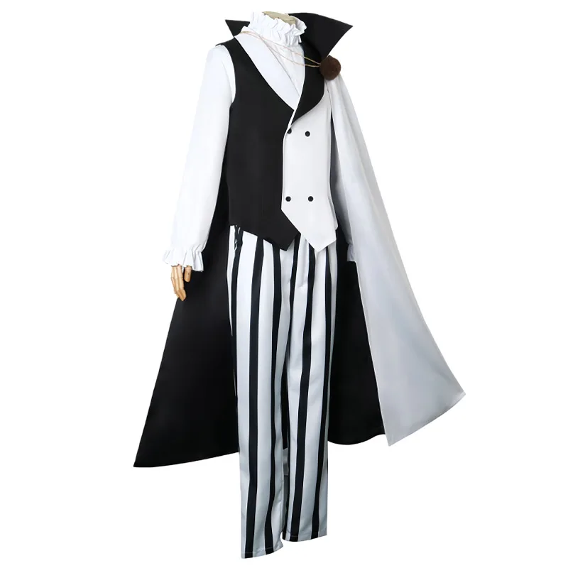 Anime Bungo Cosplay Stray Dogs Nikolai Gogol Cosplay Costumes Tops Vest Pants Cloak Eye Mask Gogol Suits Halloween Cos Adult Men view 4