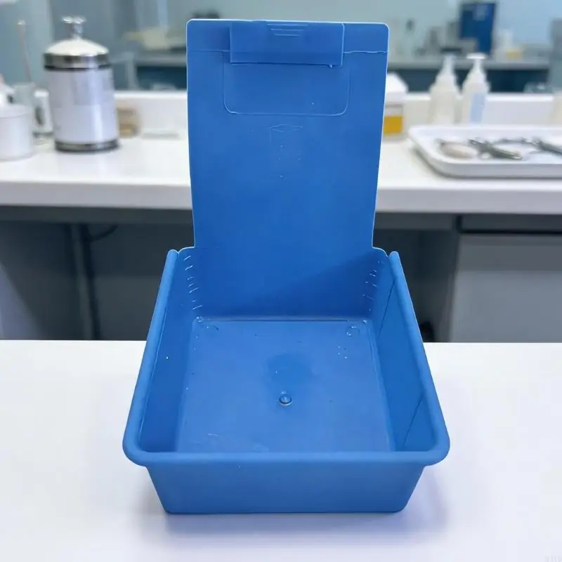 Work Tray Dental Model Box With Clip Dental Working Lab Pan For Safe Denture And Mold Transport M4YD