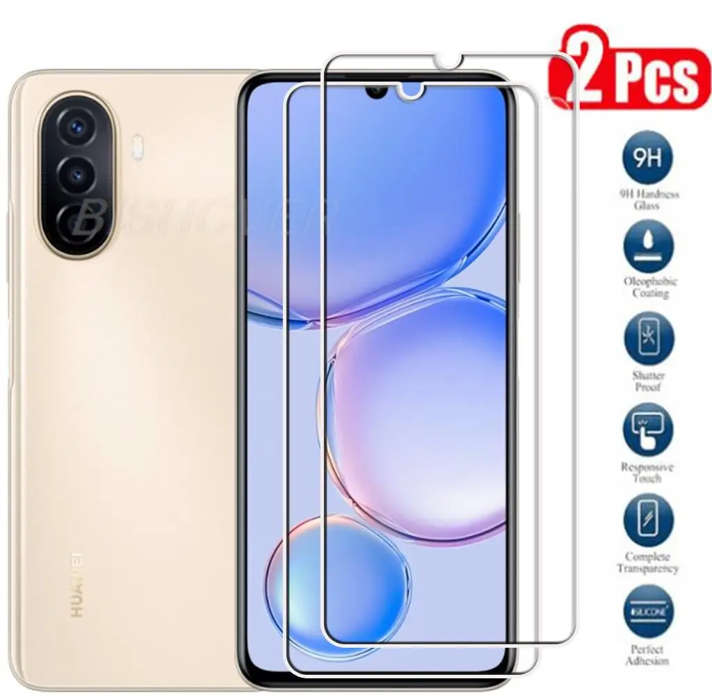 Tempered GlassFor Huawei Nova Y70 Y70Plus MGA-LX9, MGA-LX9N Protective Film Screen Protector On Nova Y71 Phone Glass