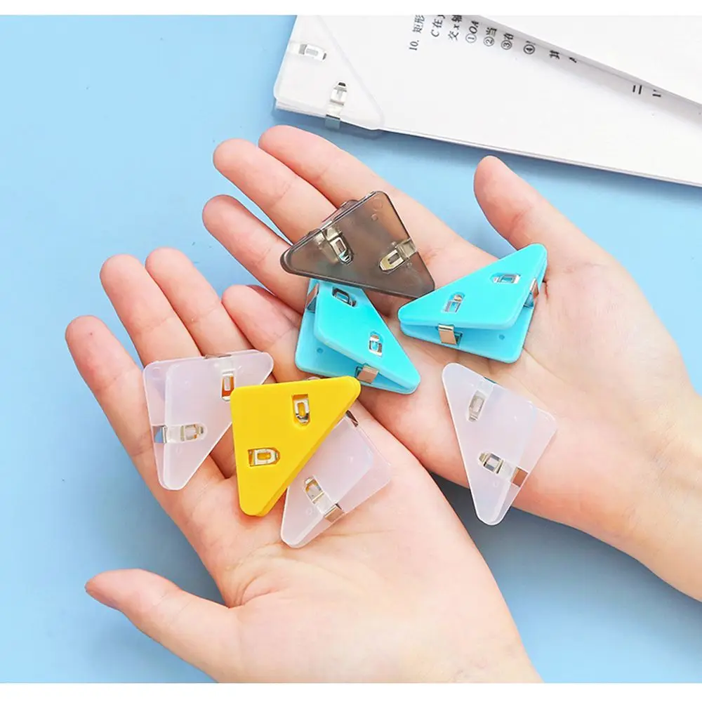 Creativity School Stationery Transparent Page Holder Binder Clip Corner Clip Index Clamp Clip Triangle  Clip