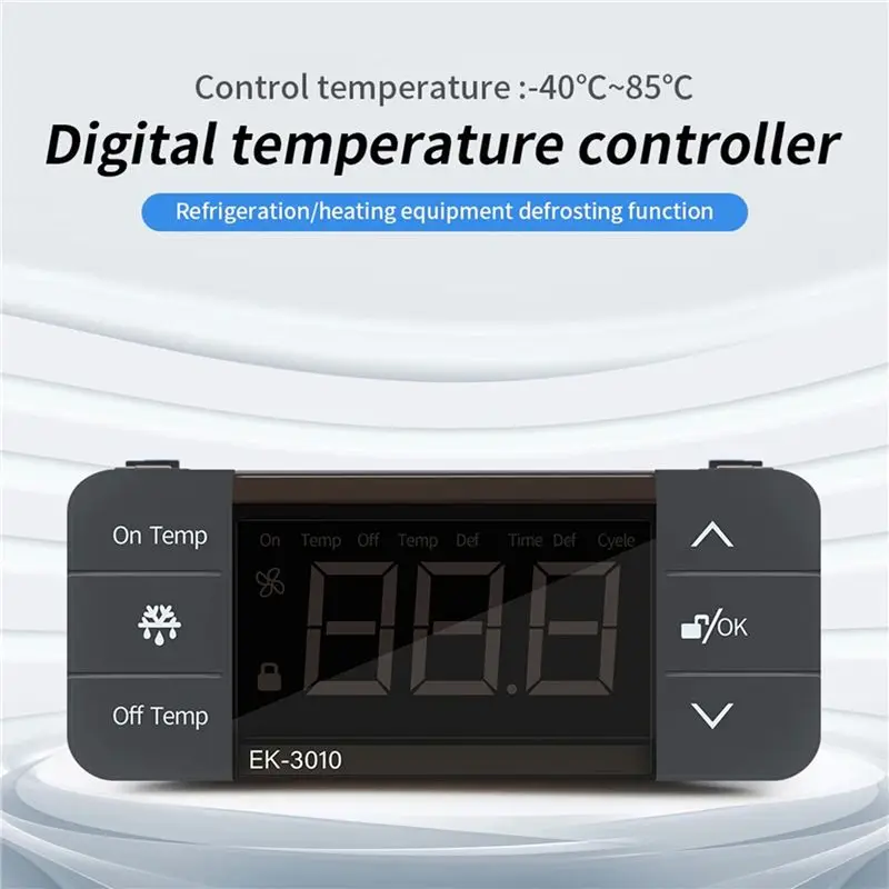 VOFUN-2X Digital Temperature Controller 220V Cool Heat Switch Refrigerator Refrigeration Defrost Thermostat Sensor(EK-3010)