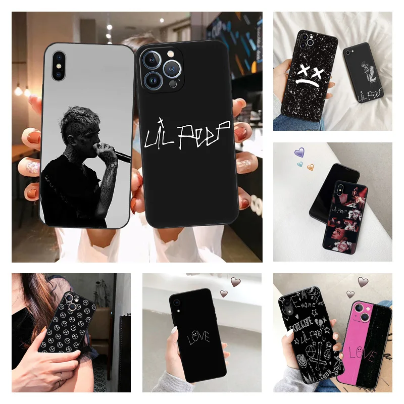 Black Matte Phone Case for iphone 16Pro 15 14 13 12 Mini 11 16 Pro Max 7 8 Plus X XS XR 15Pro l-Lil P-Peep Soft Cover