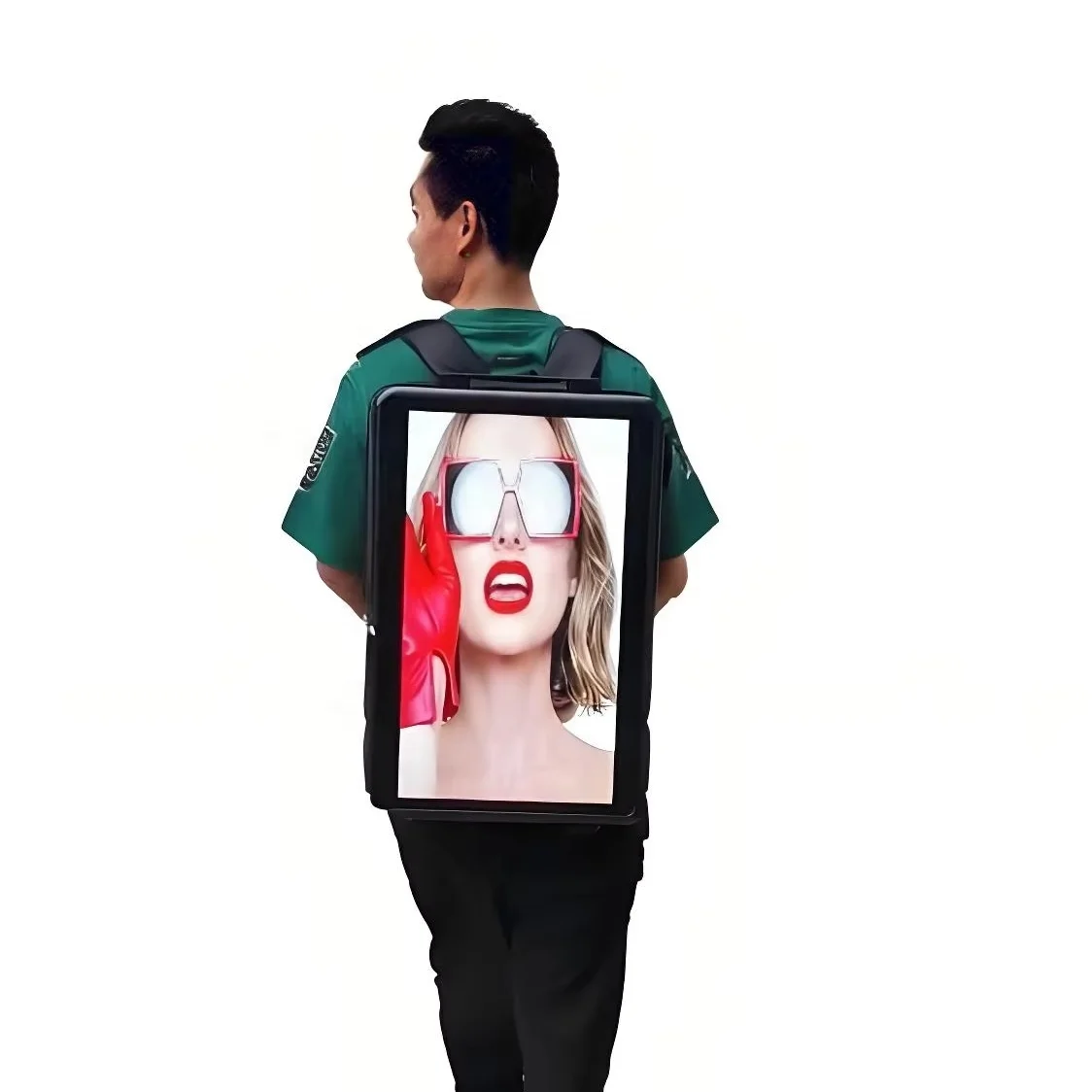 15/17/18.5/21.5/27/32 Inch Human Walking Backpack Billboard Android LCD Advertising Players Indoor Outdoor Digital Billboard