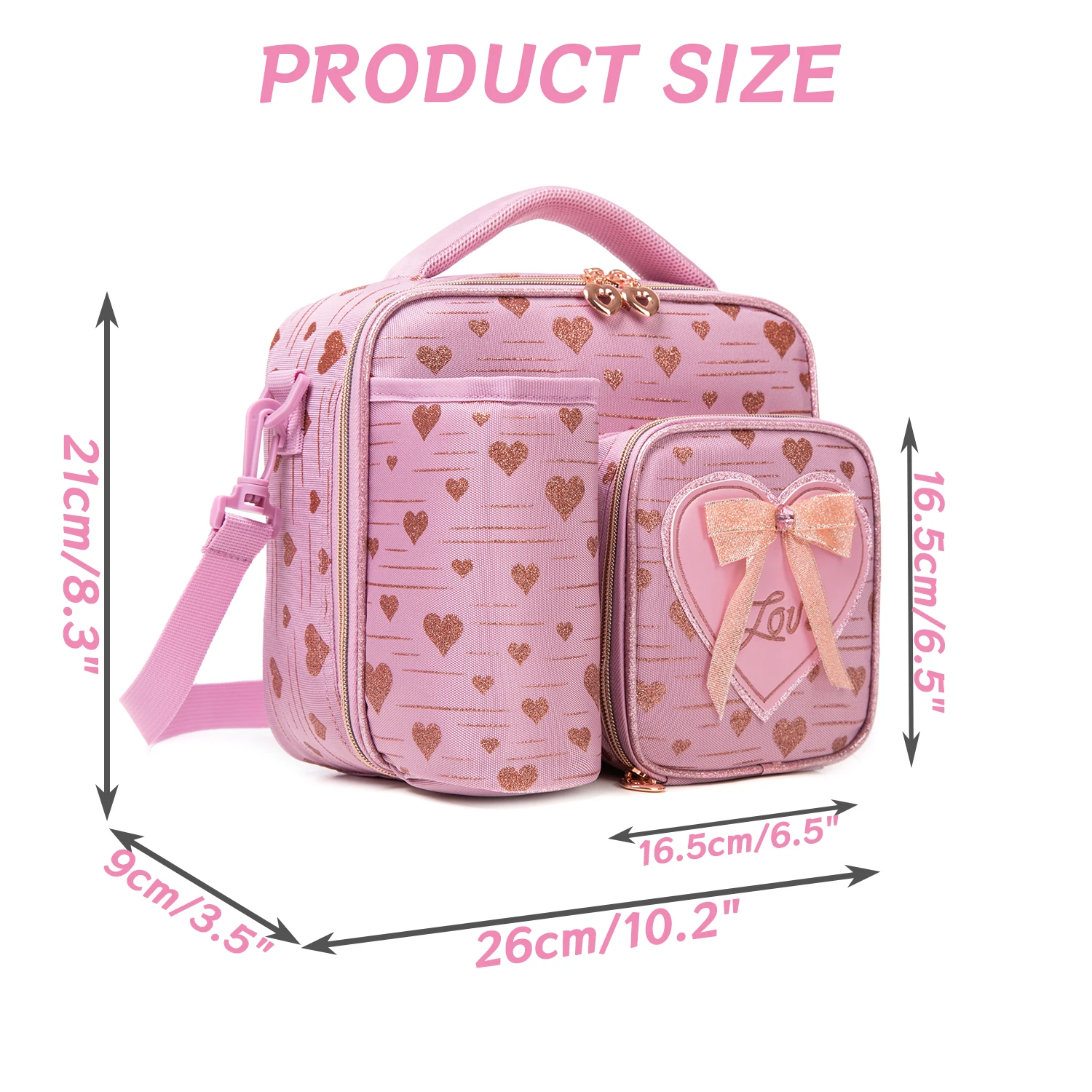 New Arrival Colorful Printing Thermal Insulation Cooler Bag Kids Lunch Bag With Bottle Holder view 2