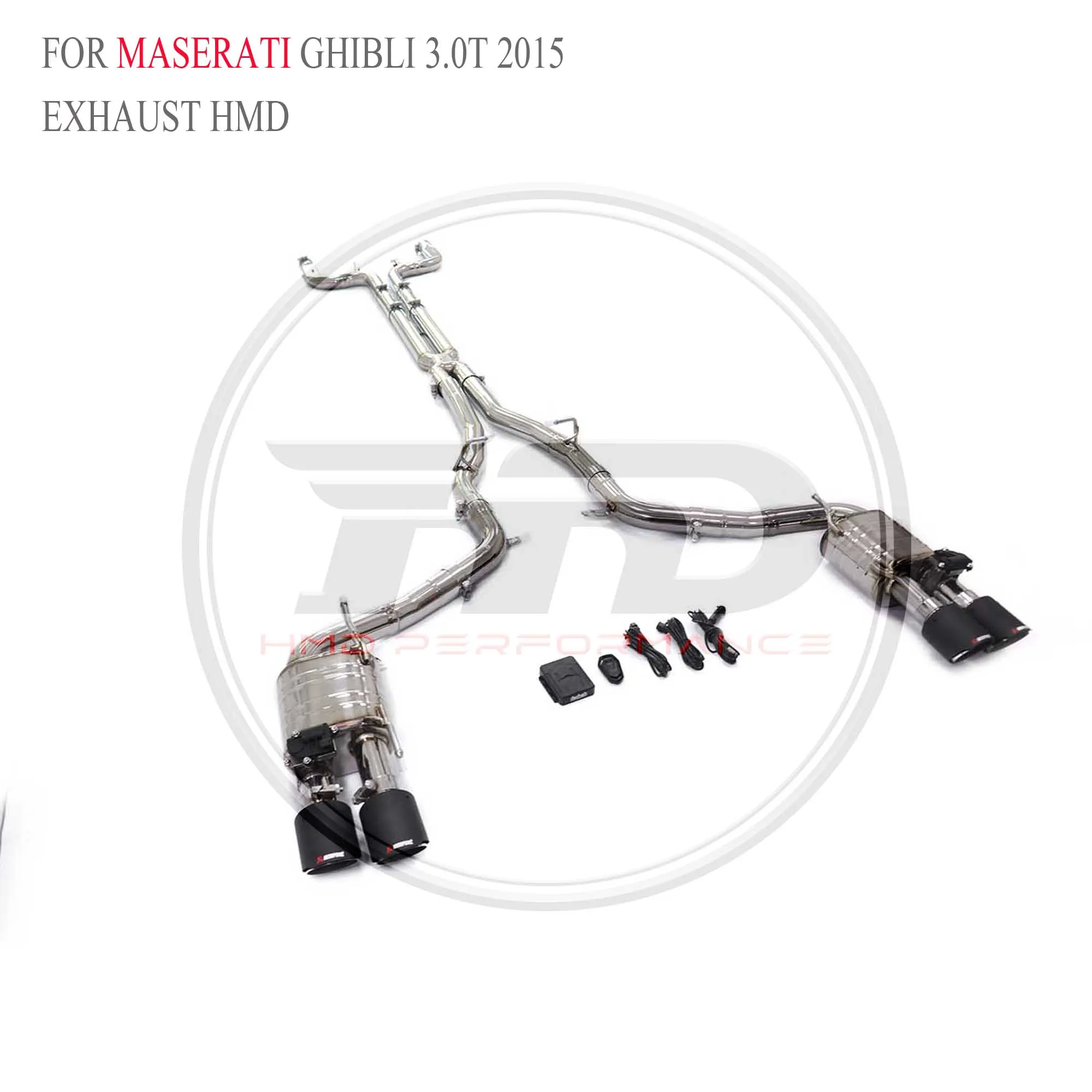 car Exhaust System Catback For Maserati Ghibli 3.0T 2015 Stainless steel Electronic Valve Muffler HMD