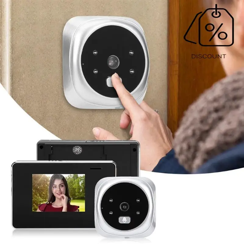 AS95-Home Anti-Theft Monitoring Electronic Doorbell Cat's Eye With 2.8-Inch Display Screen With Video And Photo Function