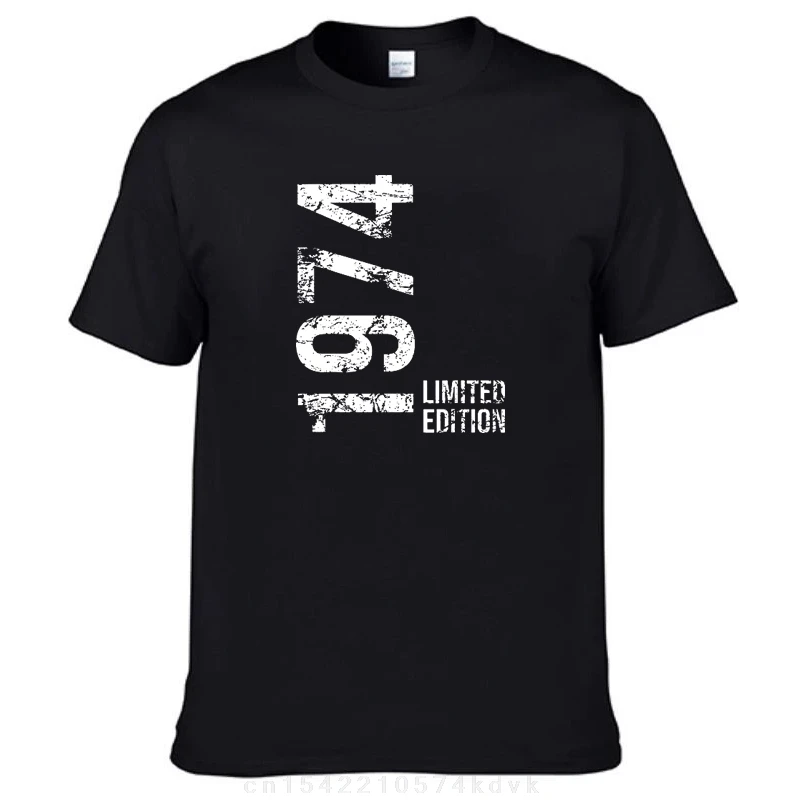 Новинка, потрясающие футболки в стиле ретро 1974, 49 лет, хлопковая уличная одежда с графическим рисунком, с короткими рукавами, подарки на день рождения, лето