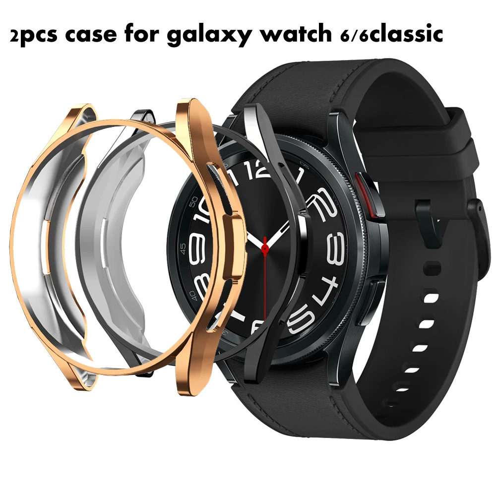 

Watch Protect Case 2PCS for samsung galaxy watch 6 classic 47mm 43mm Case watch 6 5 44mm 40mm 5 pro 45mm soft TPU protect cover