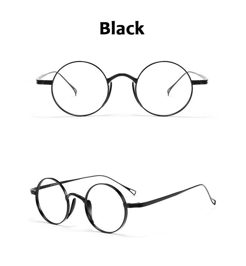 Japanischen Stil Handgemachte Retro Oval Runde Brille Rahmen Männer Reinem Titan Brillen Luxus Blau Licht Beständig Linsen Rahmen – Detail 13