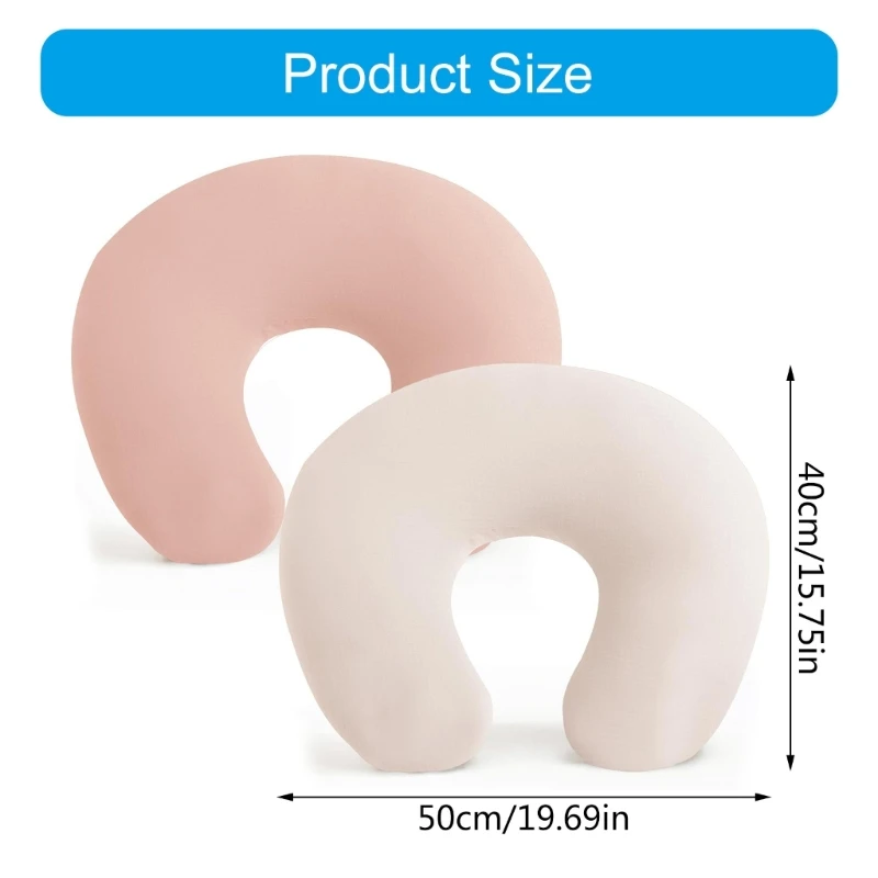 Set of 2pcs Removable Baby Feeding Pillow Case Newborns Breastfeeding Cushion Cover Detachable for Boys and Girls