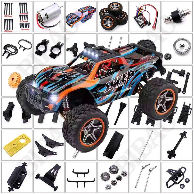 Peças Originais WLtoys 104009 12402-A 12409 12401 104019: Eixo de Transmissão, Pneu, Engrenagem, Receptor, Motor, Servo, Chassi, Parafuso, Braço Oscilante