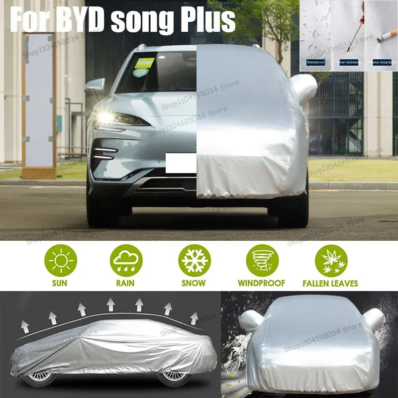 

For BYD song Plus Auto Anti snow Anti dust Sunscreen Anti-uv Anti peeling paint And Anti Rainwater 210t car cover Car cover