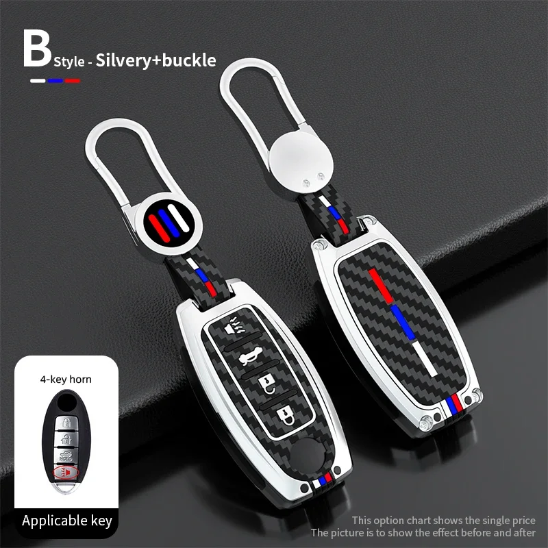 Zinc Alloy Car Key Case Fob Holder Shell Cover for Nissan Rogue X-Trail T31 T32 for Infiniti Q30 Q50 Q60 Q70 QX50 QX60 QX70 QX80