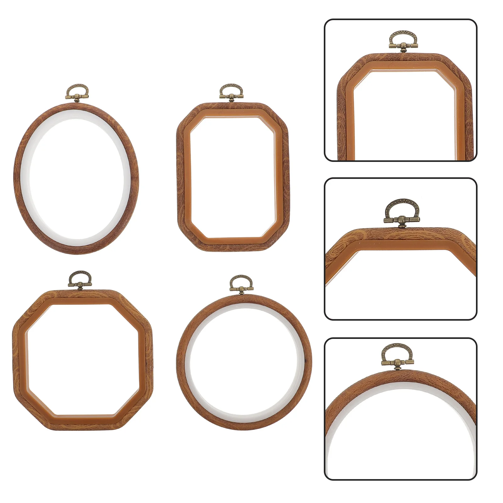 

4Pcs Cross Stitch Hoops Plastic Embroidery Frames Non-Slip DIY Needlework Craft Accessories Embroidery Hoops Cross Stitch Rings