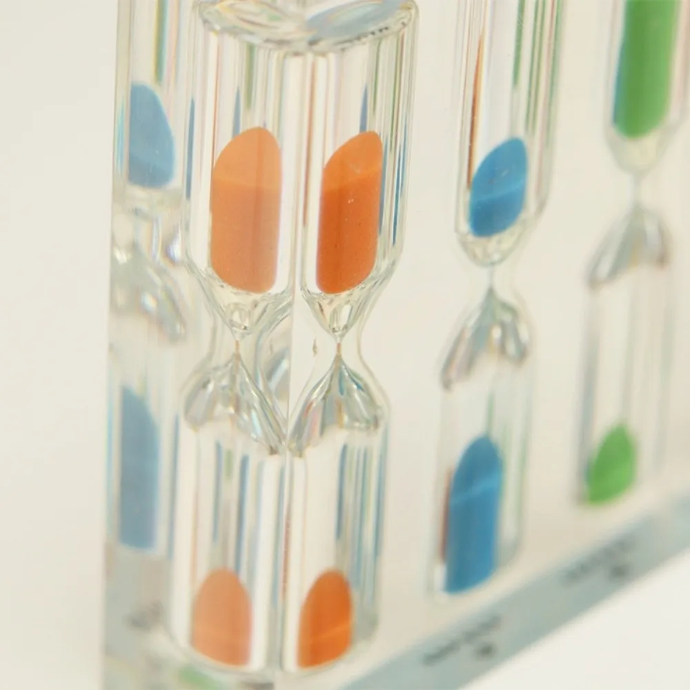 3 in 1 Acrylic Hourglass Timer Colorful Portable 1/2/3/4/5 Minutes Hourglass Sandglass Creative Sand Timer Clock Kitchen