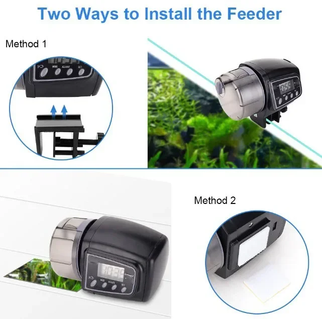 Mangeoire existent Intelligente pour Poissons, Tortues et Poissons Rouges, Distributeur de Nourriture Précieux pour Aquarium, Minuterie 4 Fois, Voyage