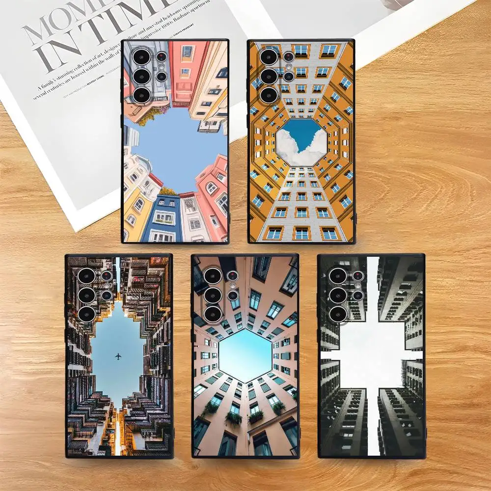 

Nordic Cities Loneliness Art Phone Case For Samsung Galaxy S25 S24 S22 S23 Ultra S21 S20 Plus 5G Frosted Non-Slip Soft Cover