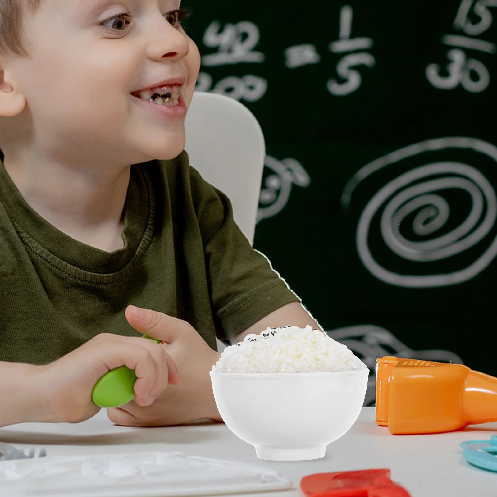 Realistic Food Prop Artificial Cooked Rice Home Decor Photography Props Display Plastic Steamed Rice Decoration