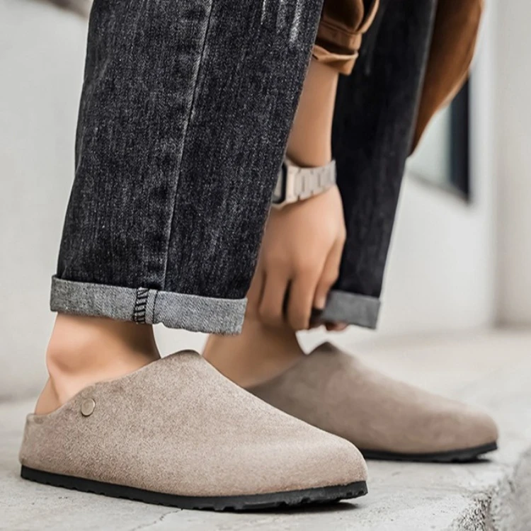 Neue Vielseitige Übergrößen-Herrenschuhe für Outdoor-Aktivitäten, Abriebfest, Bequeme Slip-On Schuhe, Halbzehen-Pantoffeln – Detail 10