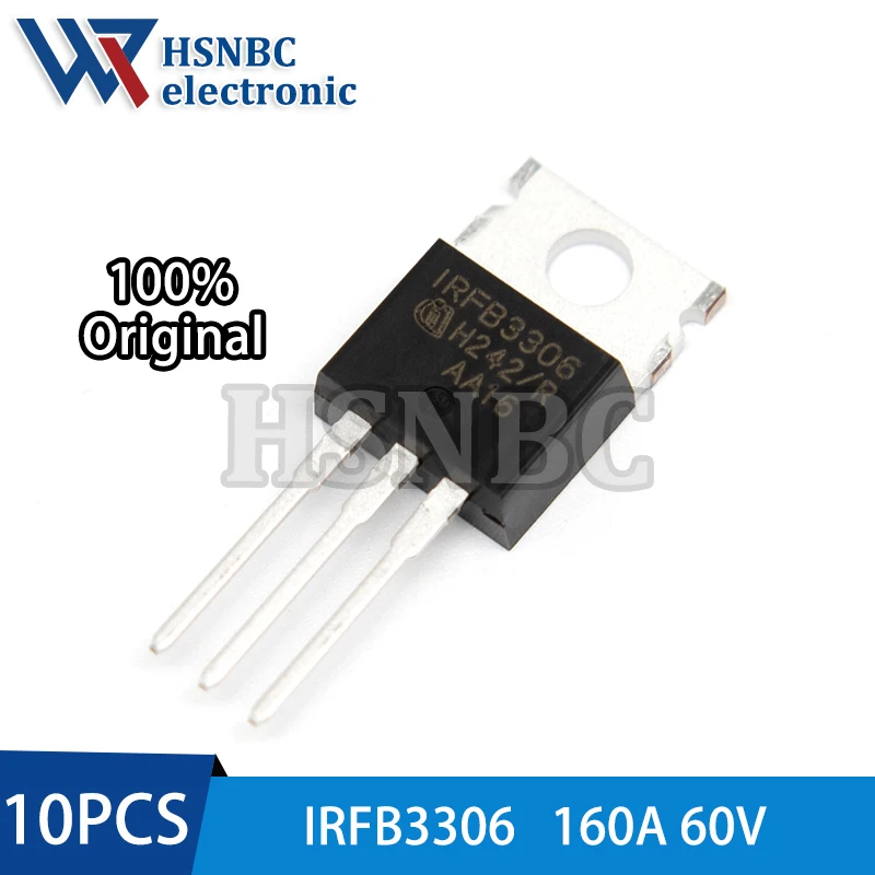 

10PCS IRFB3306 IRFB3306PBF FB3306 TO-220 160A 60V N-Channel Power MOSFET Transistor 100% New Original