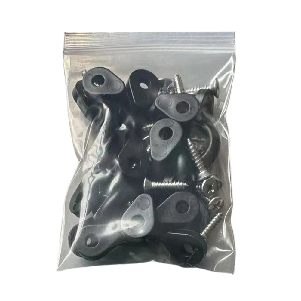 For Kayak Bungee Pad Eye Kit 10pcs Nylon Deck Loops and 20 Stainless Screws for Kayak Boat for canoe Rigging and Fastening