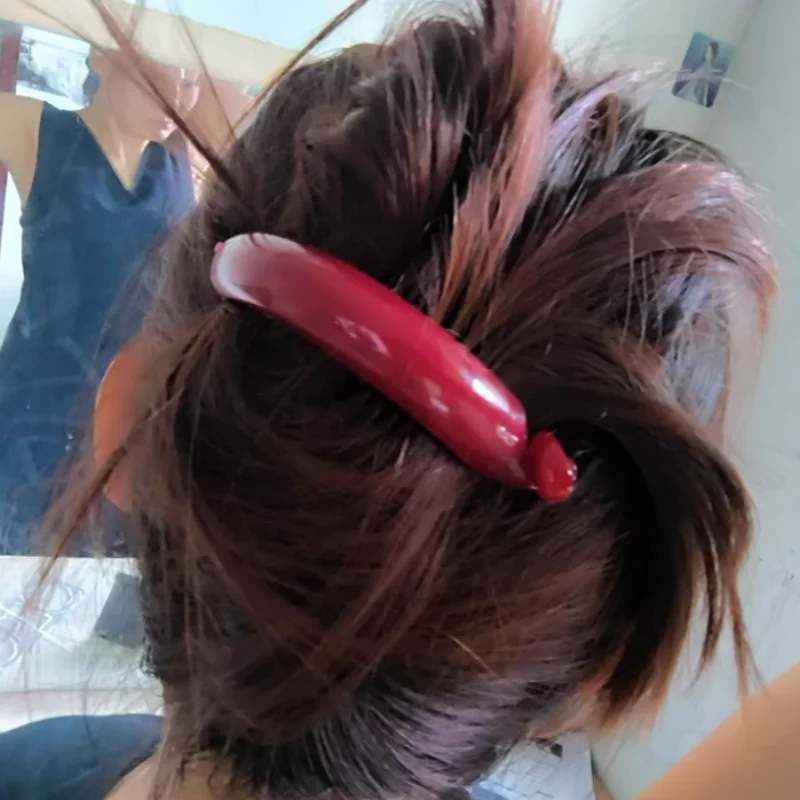 

Blue Jelly Color Banana Clips Ponytail Buckles Ponytail Holders Hair Pins Barrettes Women Girls Hair Claws Accessories Barrettes