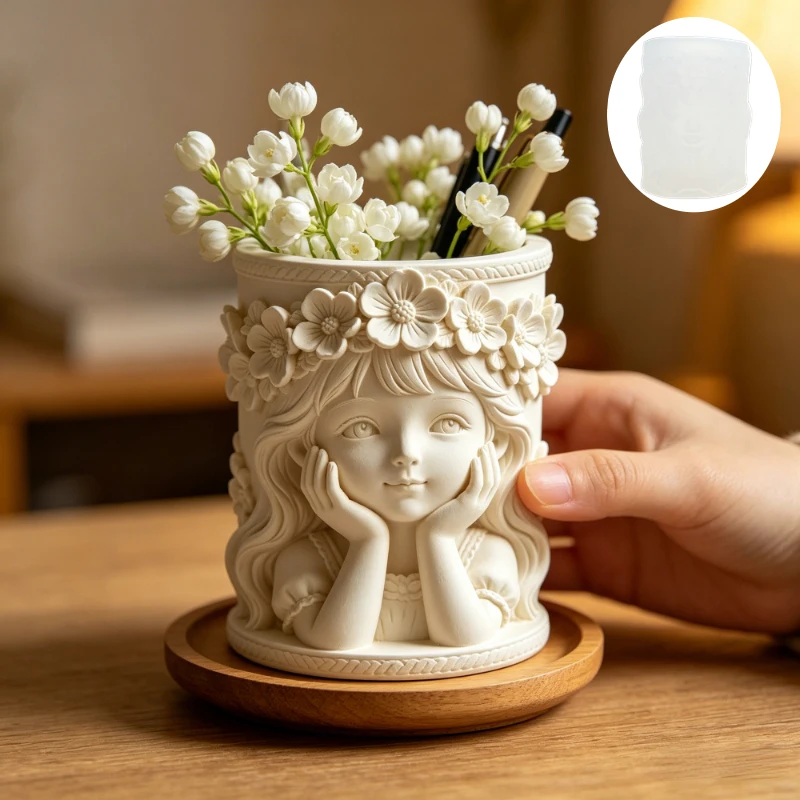 Reusable 3D Embossed Girl Sili - огляд і ціна 3D Printing Vase