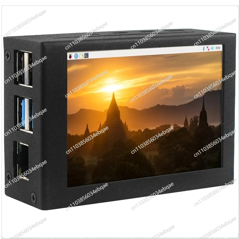 

For 4B 3.5-inch Display Pi4 Generation Display Screen, Cooling Fan Integrated Metal Shell