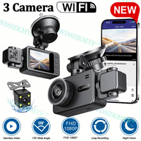 3 Channel WiFi Car DVR HD 1080P 3-Lens Vehicle Dash Cam Three Way Camera DVRs Recorder Video Registrator Dashcam Camcorder