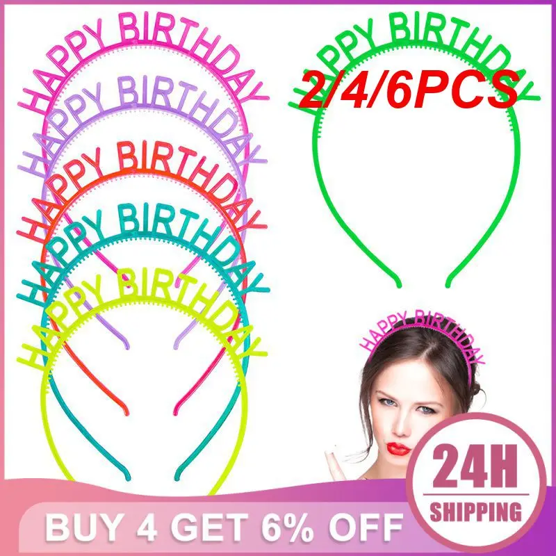 2/4/6PCS Fashionable Hair Accessories Versatile Glowing Hair Accessories Birthday Headwear Popular Lovely Elastic Band