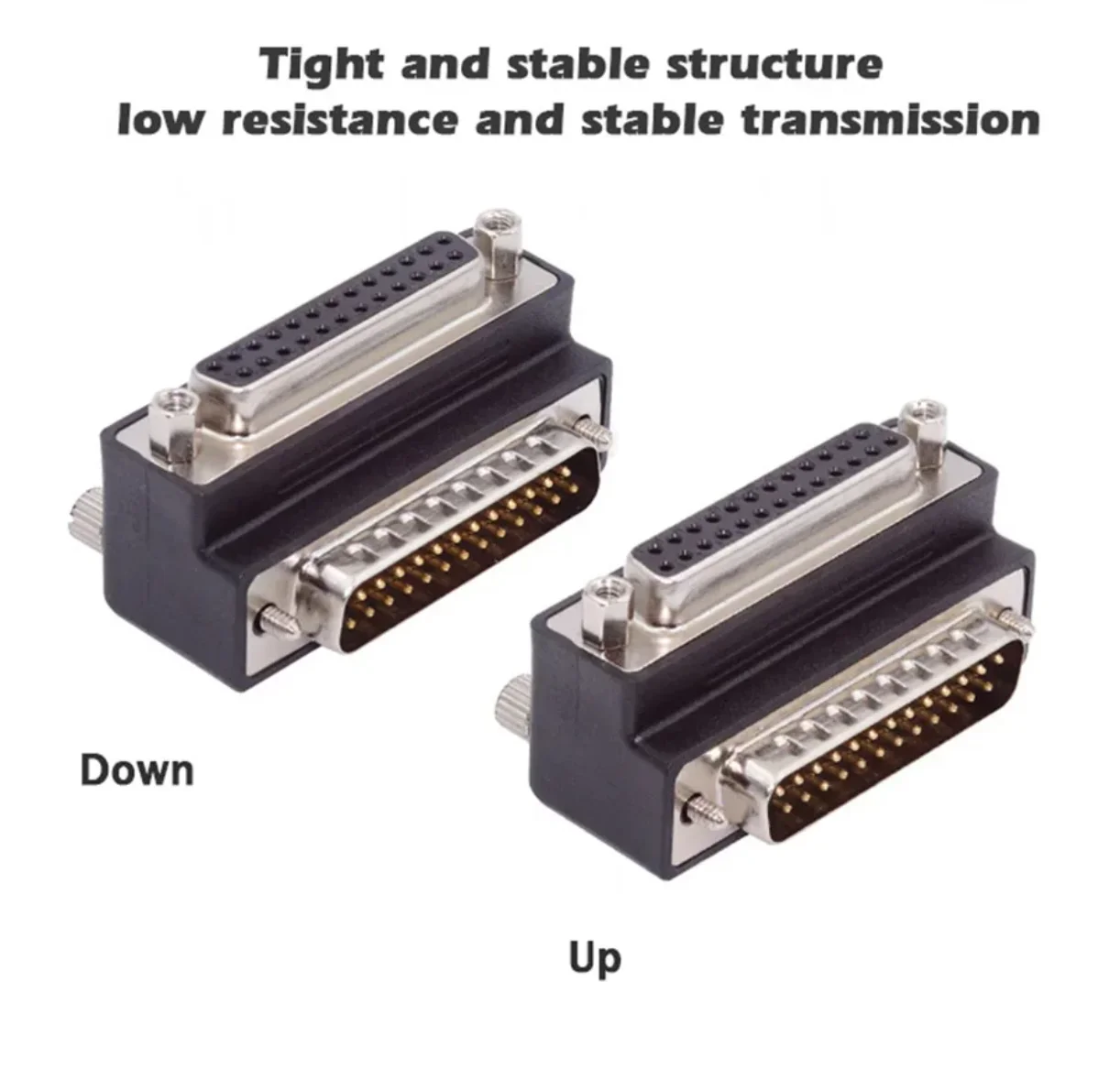 90 Degree Up Down Elbow DSUB D-SUB DB25Pin Parallel Male To Female 25 pin M-F Adapter Cable Male with Screws LPT/AES/EBU Header