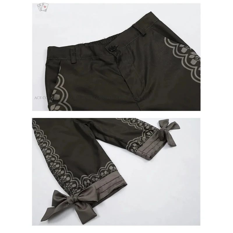 Gioco Identità V Fotografo Joseph Desaulniers Costume Cosplay Stagnante Parrucca di Pelle Uomini Donne Halloween Masquerade Ball Abito da Corte