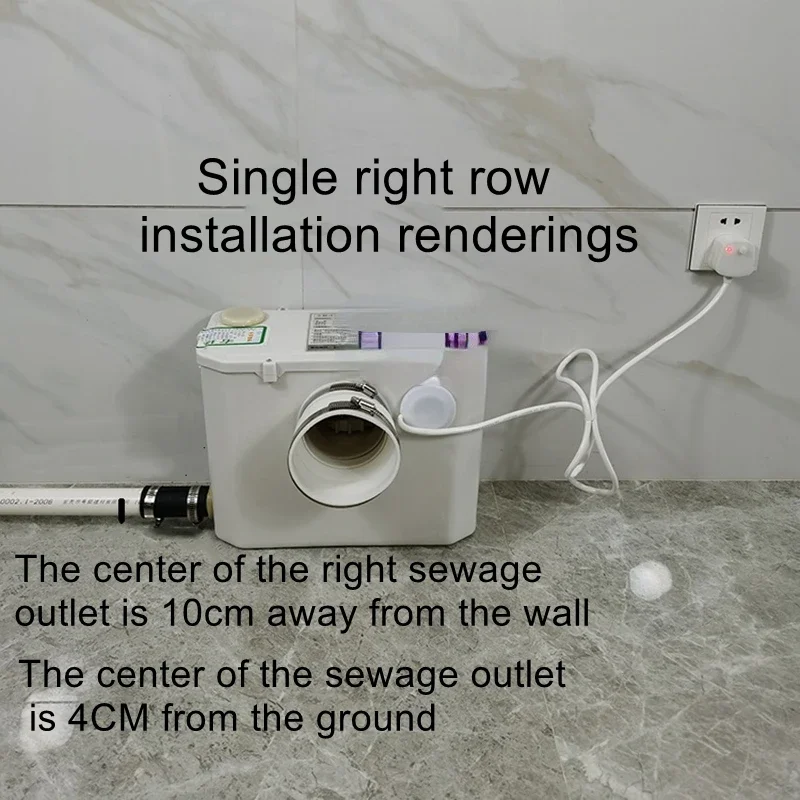 Automatic Sewage Pump Left And Right (horizontal) Motor Electric Crushing Toilet Special Septic Basement Sewage Lifter