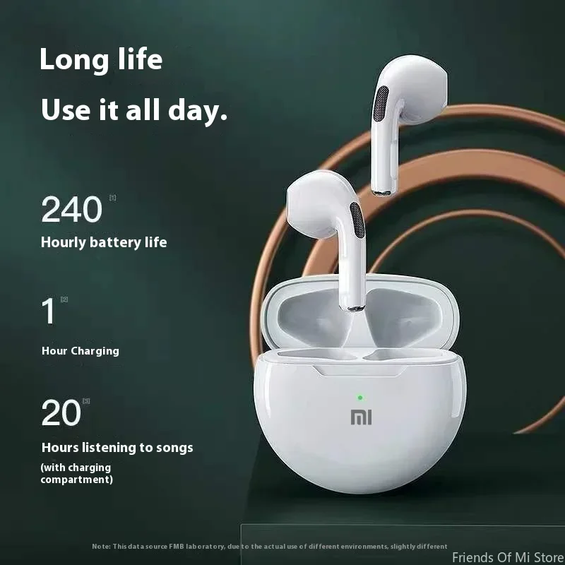 سماعات أذن Xiaomi Mini TWS سماعة أذن بلوتوث لاسلكية Fone مقاومة للماء للموسيقى الرياضية المحمولة للهواتف الذكية مع ميكروفون