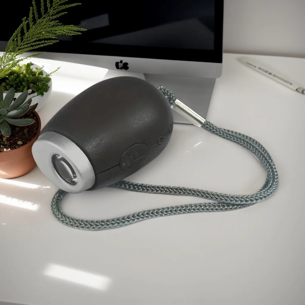 ​​Mini LED Projection Alarm Keychain - Oval Digital Clock for Travel Desk Bedroom​​