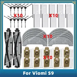 Compatibile per Viomi S9 Robot aspirapolvere parti di ricambio accessori spazzola principale spazzola laterale filtro Hepa Mop panno sacchetto della polvere