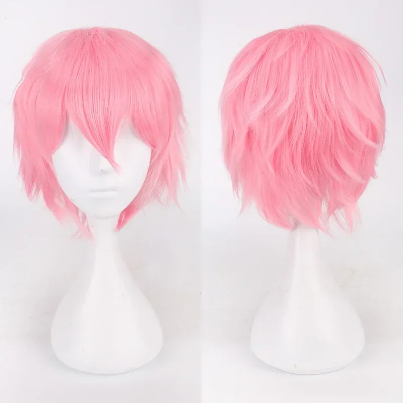 Spiky Short Cosplay Wig 30cm Black Synthetic Hair with Fluffy Ends for Anime Men Women Halloween Party Costume