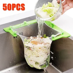 Triangular Sink Filter Mesh Bag Vegetable Fruit Drainer Rack Garbage Waste Sink Strainer Drain Hole Kitchen Trash Net Bags Tools