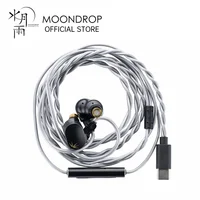 MOONDROP CHU II DSP Auriculares Controlador dinámico de alto rendimiento Monitores intrauditivos USB-C TYPE-C Con micrófono auricular