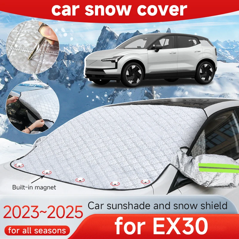

Car Snow Shield Cover for Volvo EX30 2023 2024 2025 Shield Winter Covers Front Windows Anti Frost Outdoor Protection Accessories