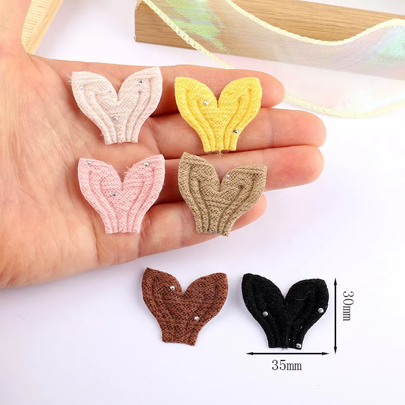 60 Stück DIY bestickte Fischschwanz-Stoffaccessoires, Größe 35x30mm, für Puppenkleidung, Haarnadel-Dekoration, Schwanzmaterialien – Detail 2