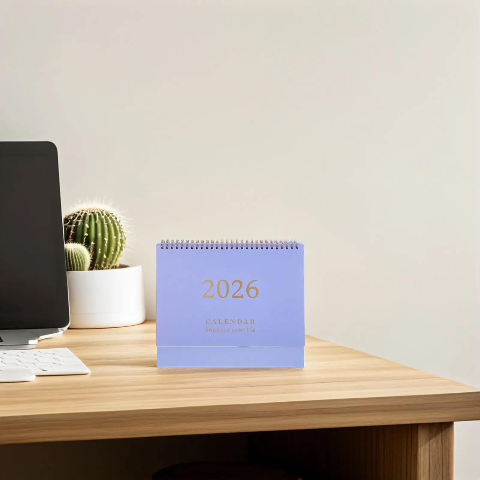 

2026 Flip Desk Calendar Coil Bound Daily Planner with Thick Bleed-Proof Paper Time Management Tool for Office School Home
