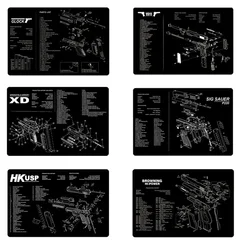 Pistolen reinigungs matte mit Teile diagramm und Anleitung Bank matte Mauspad für Glock Gen4 Gen5 1911 Ar15