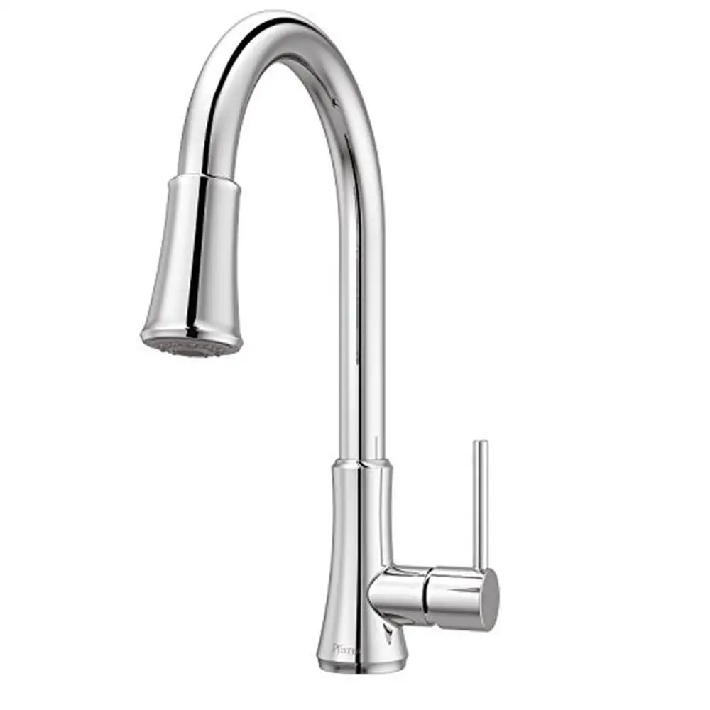 Modern Single Handle Pull-Down Kitchen Faucet Chrome Finish Eco-Friendly Design