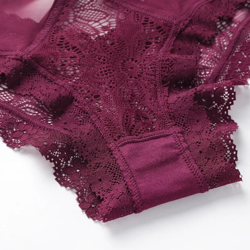 French Hot Selling Sexy Bow Lace Underwear Briefs Women Sweet Ultra-thin Breathable Panty Comfortable Low Waist Triangle Panties
