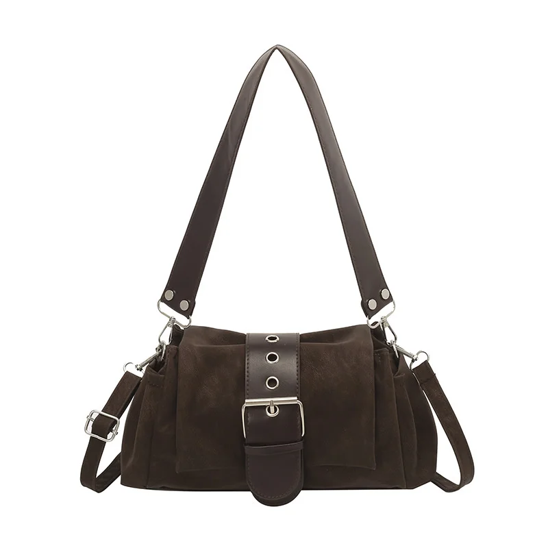 Damen-Achseltaschen aus Kunstwildleder, modische, geraffte Damen-Umhängetasche, Damenhandtasche, kleine Unterarmtasche, Bolsa Feminina – Detail 27