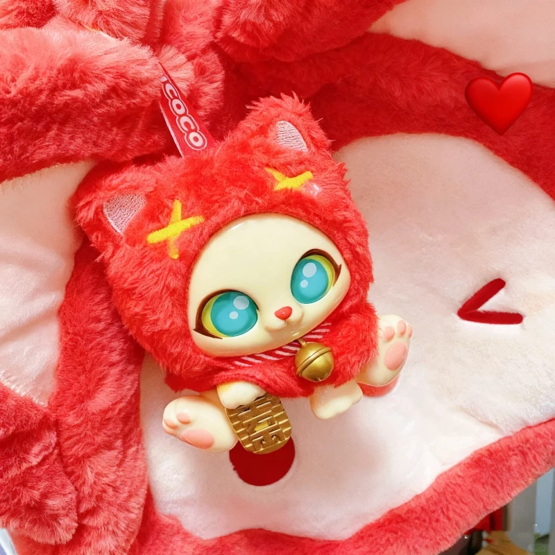سوبر GG بيكوكو محظوظ عباءة القط سلسلة صندوق أعمى Maneki Neko أفخم قلادة دمية لطيف المفاتيح العصرية لعبة حقيبة ديكو مفاجأة هدية