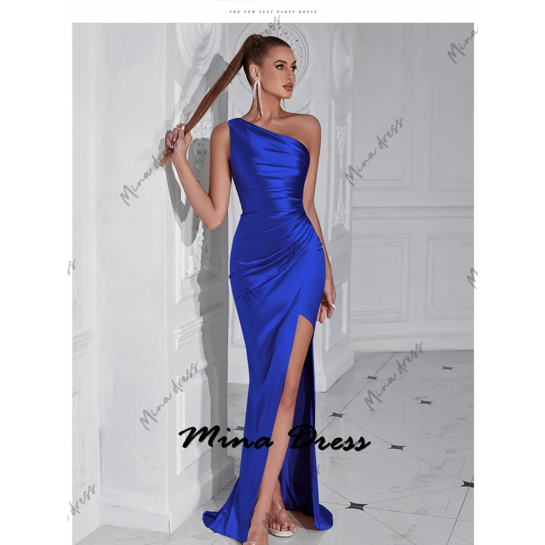 

Mina Customized Special Occasion Backless Evening Dress Sleeveless Elegant Party Dress Wedding Dress Es Single Shoulder Ball