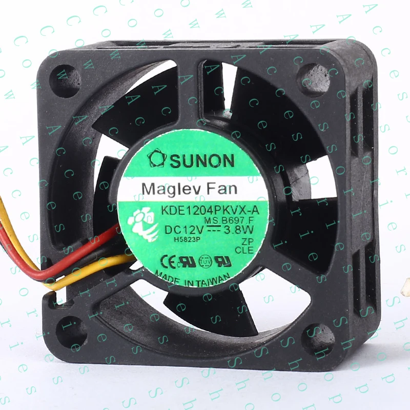 PP+ 2pcs FOR SUNON Maglev Cooler Cooling Fan 12V 3.8W 3Pin Connector    4020 KDE1204PKVX-A