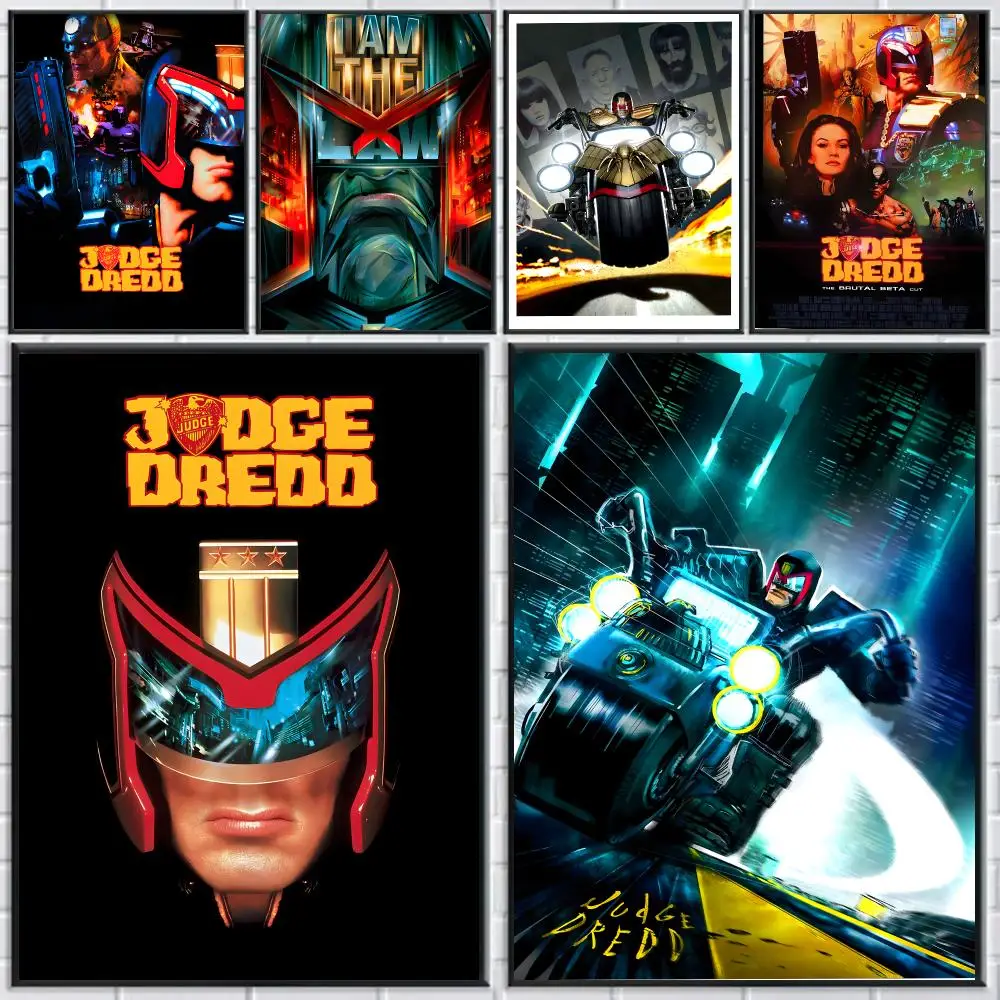 Movie J-Judge DreddS Poster HD Self-adhesive Waterproof Paper Sticker Suitable For Living Rooms Bedrooms Home Decor